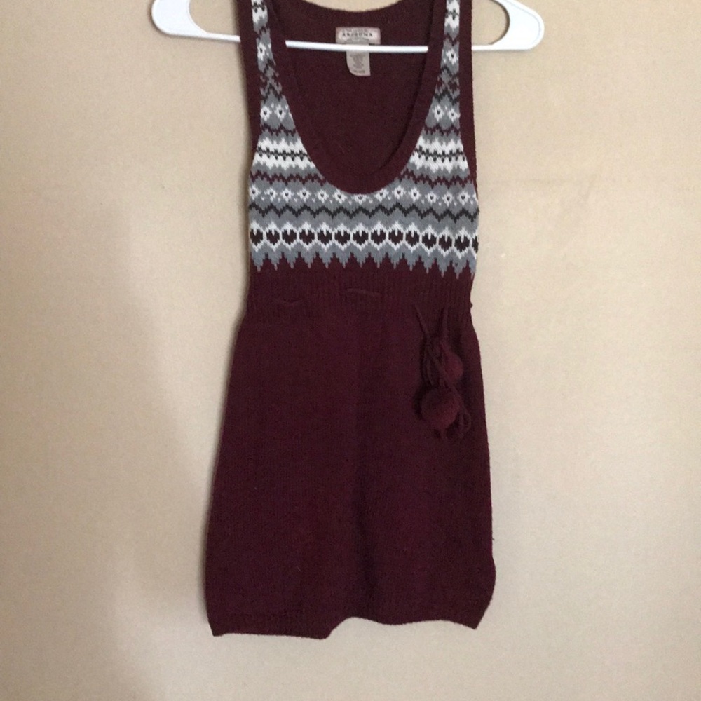 Wine colored sweater dress